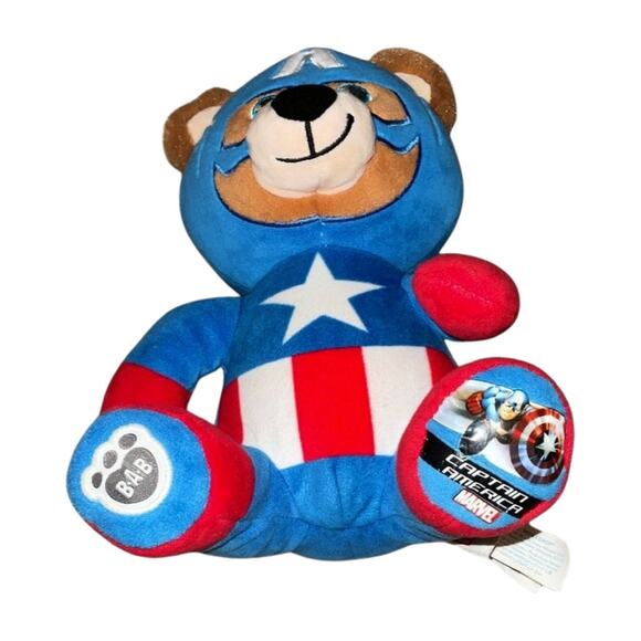 Build A Bear Marvel Avengers Captain America 9" Plush Stuffed - Picture 2 of 3